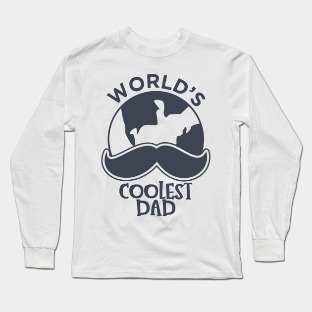 Worlds Coolest Dad Long Sleeve T-Shirt by hallyupunch